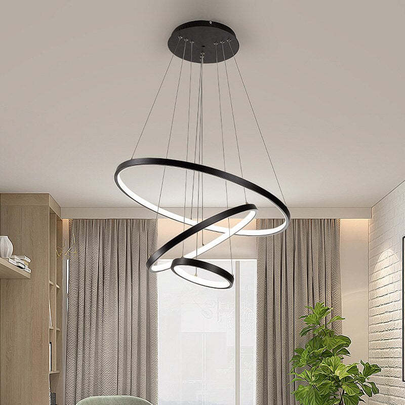 Alonza Design LED Hanglamp  Gouden Wit Zwart Metaal Glas Eetkamer