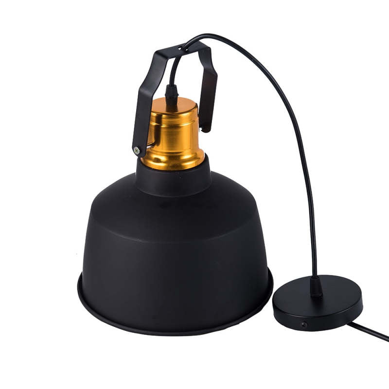 Alaric Industriele LED Hanglamp Zwart Goud Metaal Eetkamer Slaapkamer