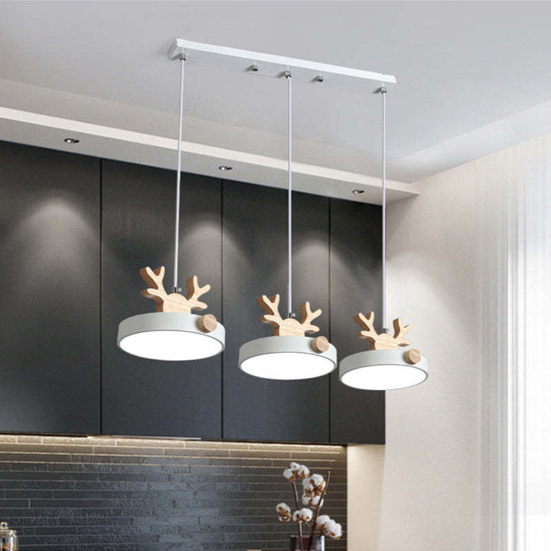 Morandi Modern Deer Antler LED Kroonluchter Hout Slaapkamer Woonkamer Eetkamer