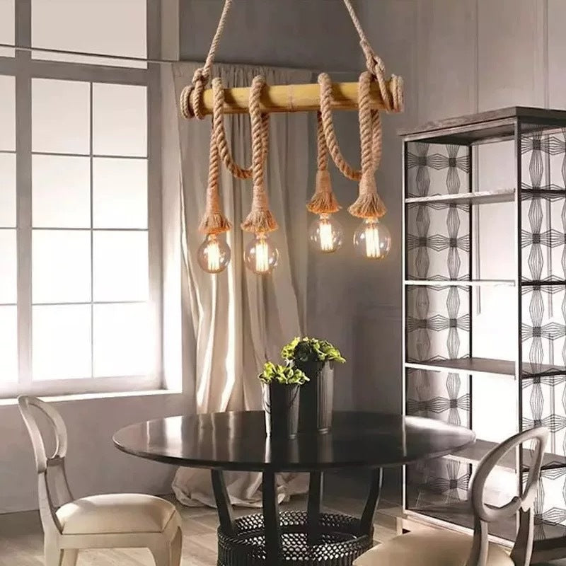 Valerio Retro LED Harajuku-stijl Hanglampen Hout Slaapkamer/Woonkamer