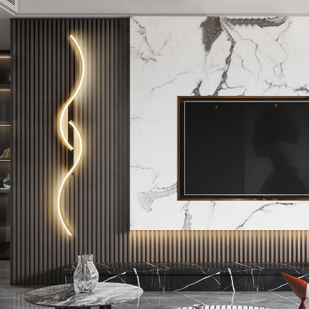 Louise Moderne Design LED Wandlamp Goud/Zwart Metaal Woonkamer