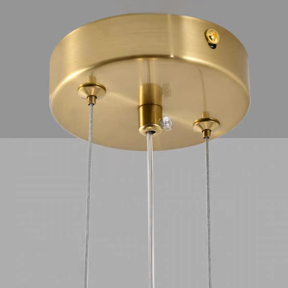 Kirsten Moderne Kleine Shell LED Hanglamp Goud Glas Metaal Slaapkamer