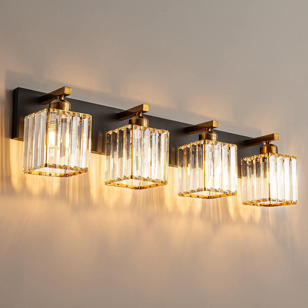 Kirsten Vintage Design LED Metalen/Kristallen Wandlamp Voor Spiegel Goud Badkamer