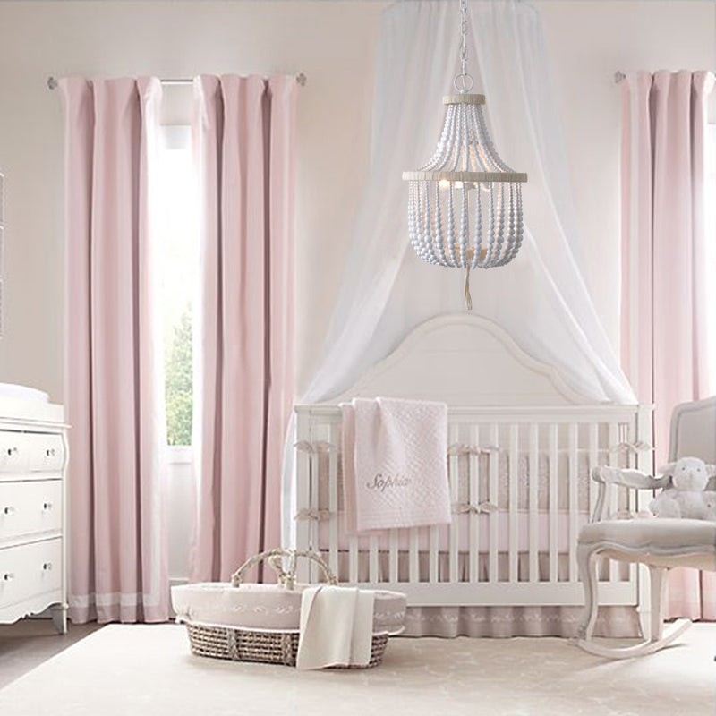 Victor Design LED Hanglamp Wit/Hout Metaal/Houten Slaapkamer/Woonkamer/Kinderkamer