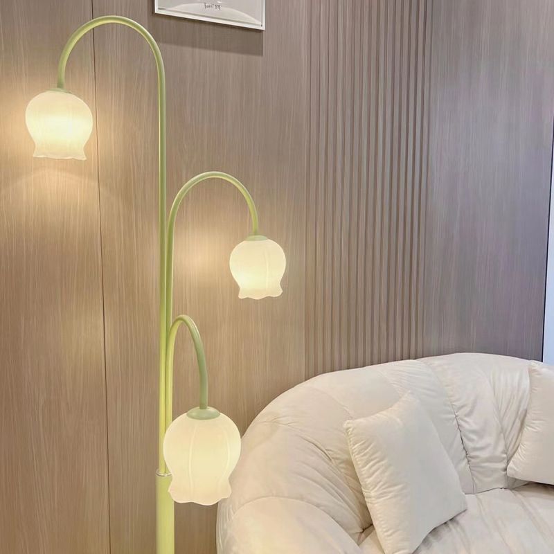 Lily Moderne Design Art Deco Vloerlamp Glazen Koepel Metalen Slaapkamer/Woonkamer