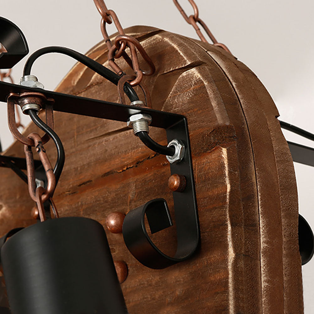 Brio Farmhouse Guitar Pendant Light, Metal/Wood, Walnut