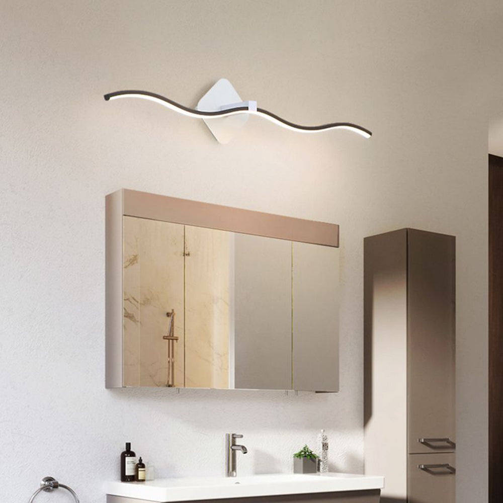 Louise Moderne Design LED Minimalistische Wave Lineaire Wandlamp Metalen Zwart/Wit Woon/Slaap/Badkamer