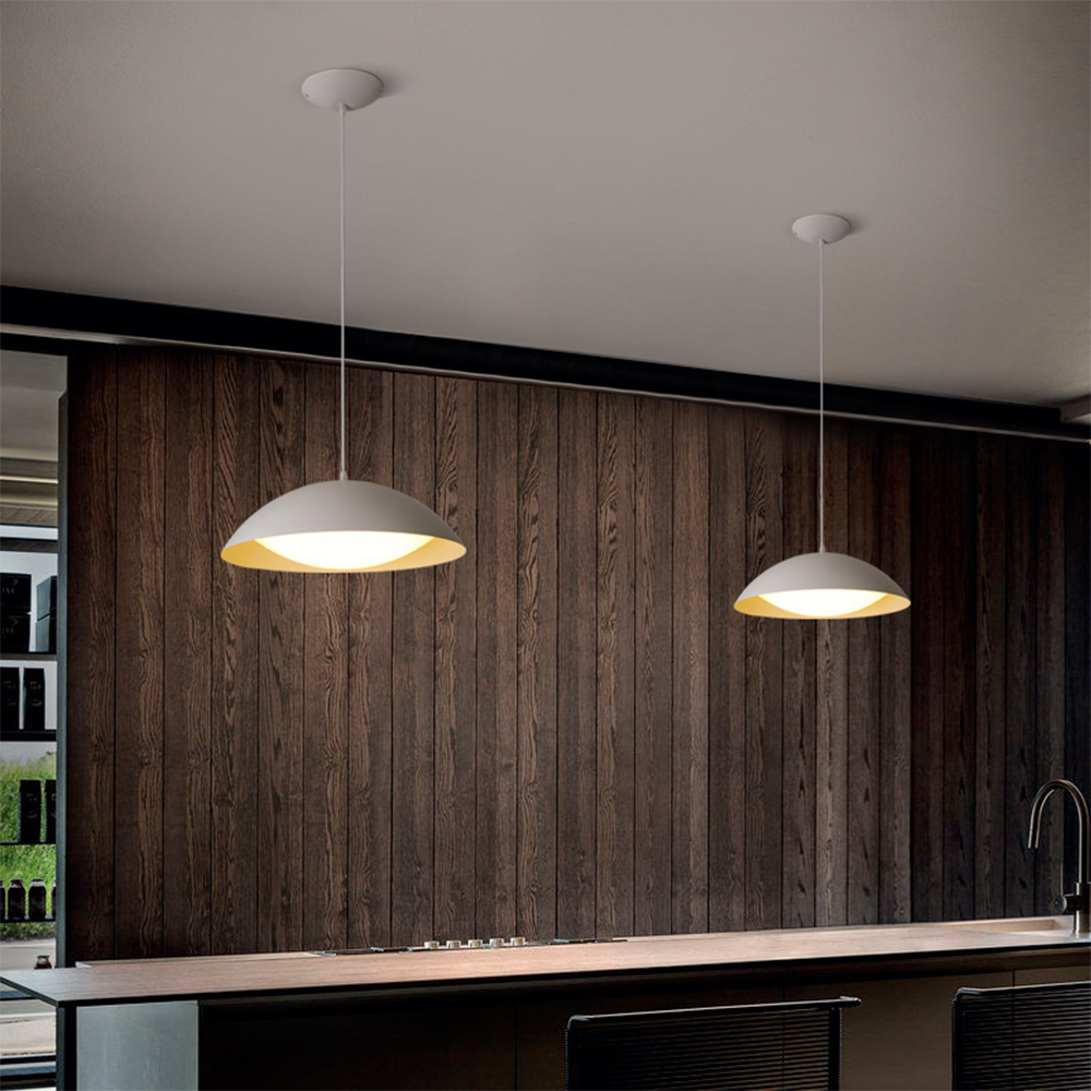 Hailie Moderne Minimalistisch Hanglampen Wit Metaal Eetkamer