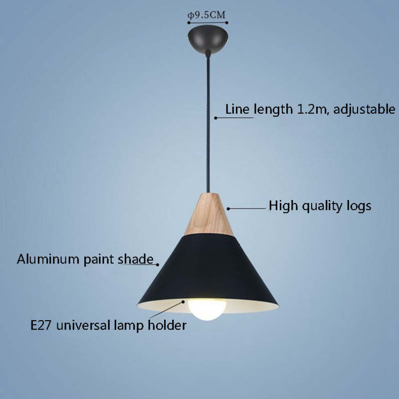 Morandi Moderne LED Hanglampen Geel Grijs Groen Metaal Hout Woonkamer