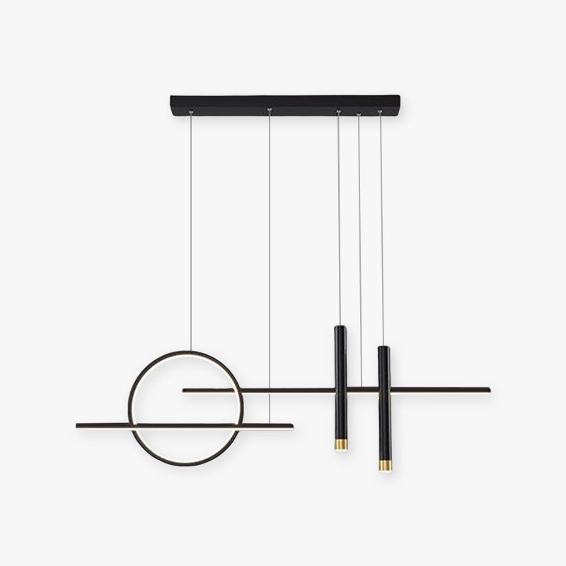Madina Design LED Hanglamp Metaal/Silicone Zwart/Goud Slaap/Eet/Woonkamer