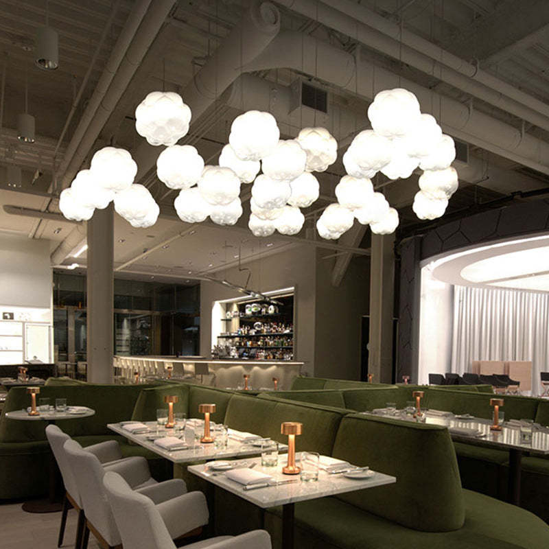 Orsini Design Moderne LED Hanglampen Wit Glas Metaal Eetkamer
