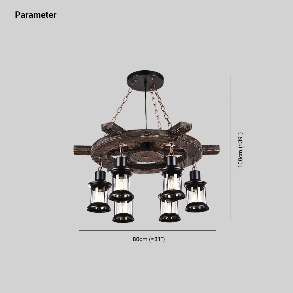 Brio Industriële Piraten LED Hanglamp Hout/Metaal Woonkamer/Bar/Restaurant