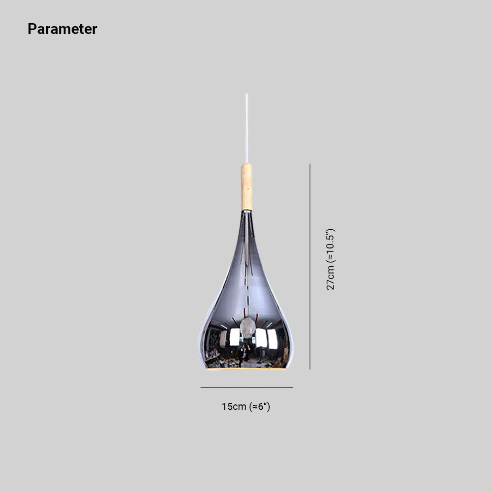 Elio Pendant Light Teardrop Modern, Metal, Rose Gold/Chrome, Kitchen Islands