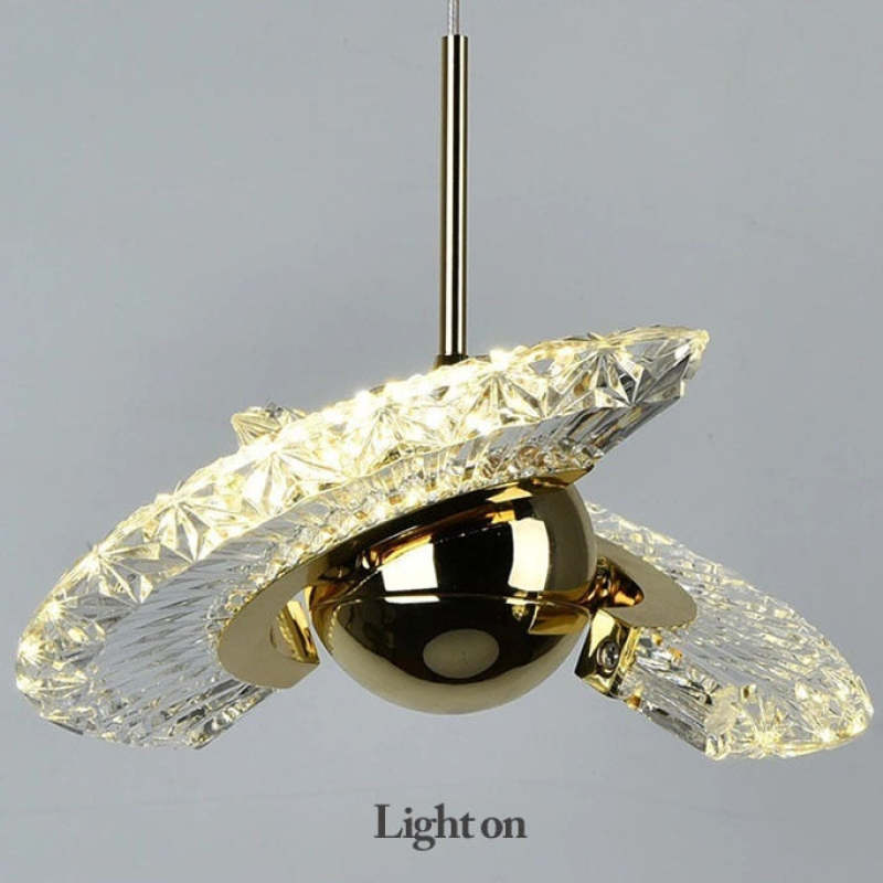 Kristy Modern Draaibaar Hanglamp Goud Metaal Acryl Woonkamer Slaapkamer