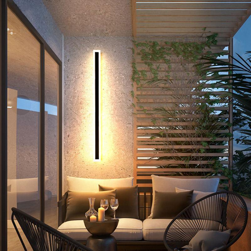 Edge Moderne Minimalistische LED Buitenlamp Metaal Acryl Tuin
