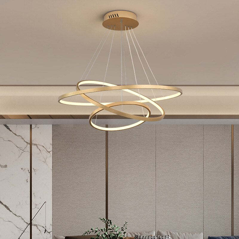 Alonza Design LED Hanglamp  Gouden Wit Zwart Metaal Glas Eetkamer
