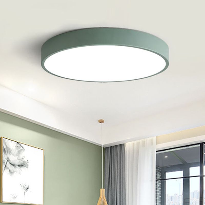 Morandi  Moderne Ronde LED Plafondlamp Roze Grijs Metaal Woonkamer