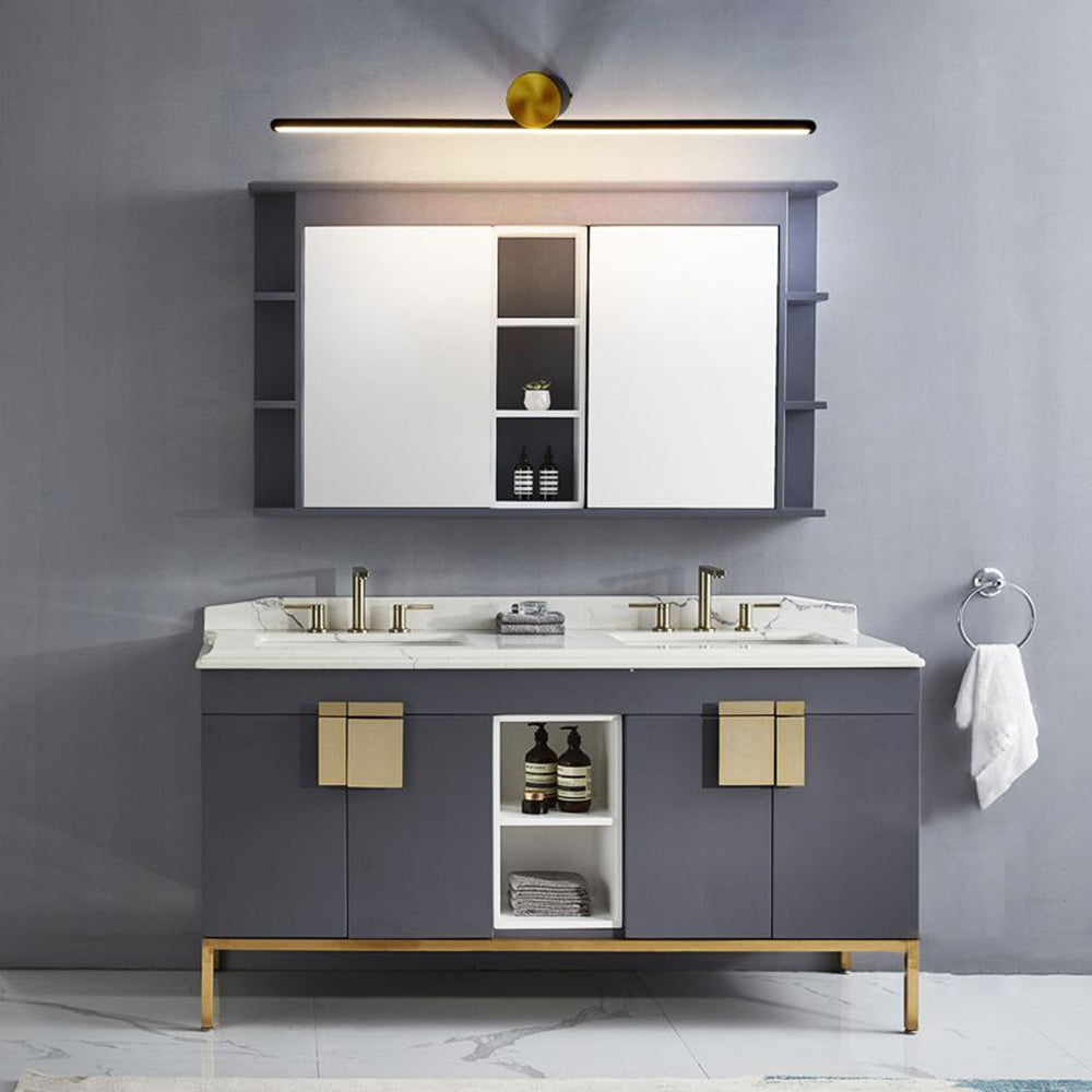 Leigh Badkamer Wandlamp Zwart Wit Metaal Woonkamer Slaapkamer