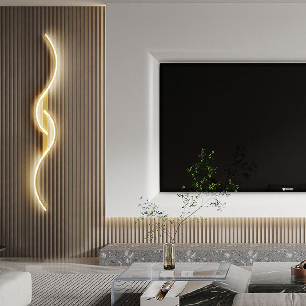 Louise Moderne Design LED Wandlamp Goud/Zwart Metaal Woonkamer