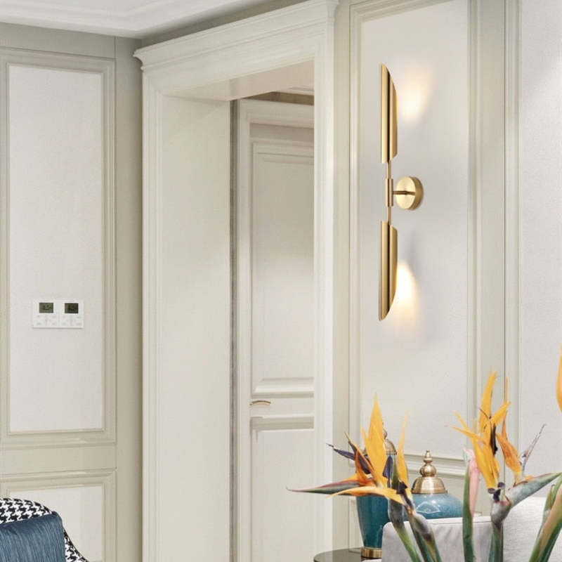 Meza Post-Moderne Wandlampen Goud Metaal Woonkamer Slaapkamer