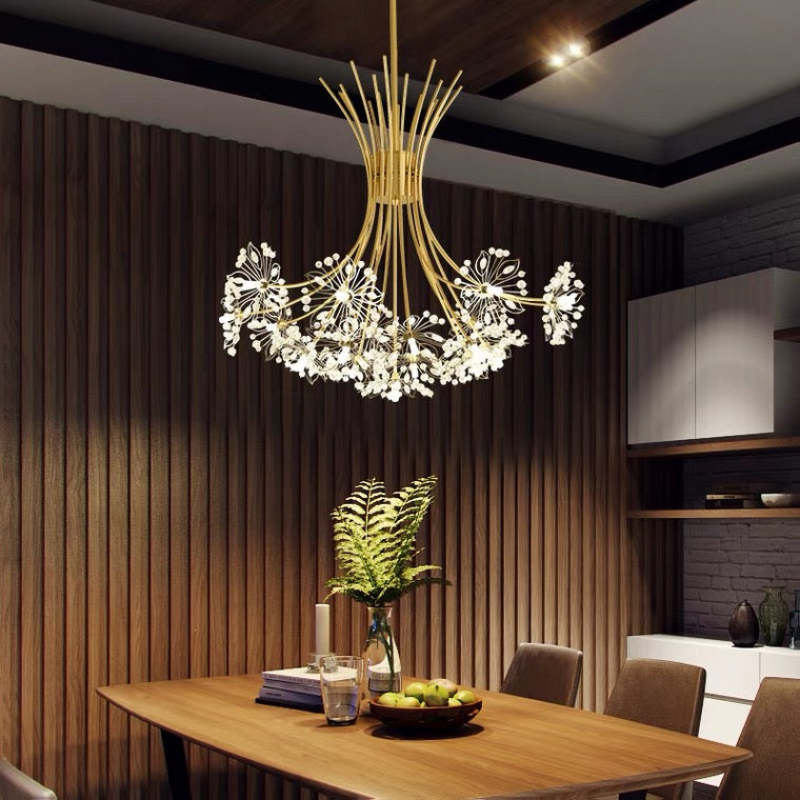 Lily Moderne Luxe LED Kroonluchters Zwart/Goud Woonkamer Eetkamer