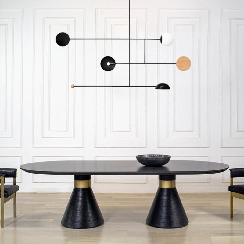 Elio Minimalistische Ronde Metalen LED Hanglamp, Eetk/Woonkamer