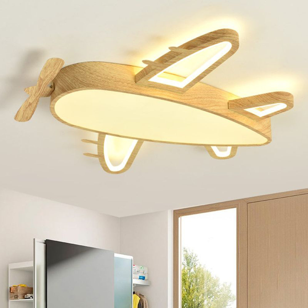 Minori Design Kleine LED Plafondlamp Zwart Hout Metaal Woonkamer
