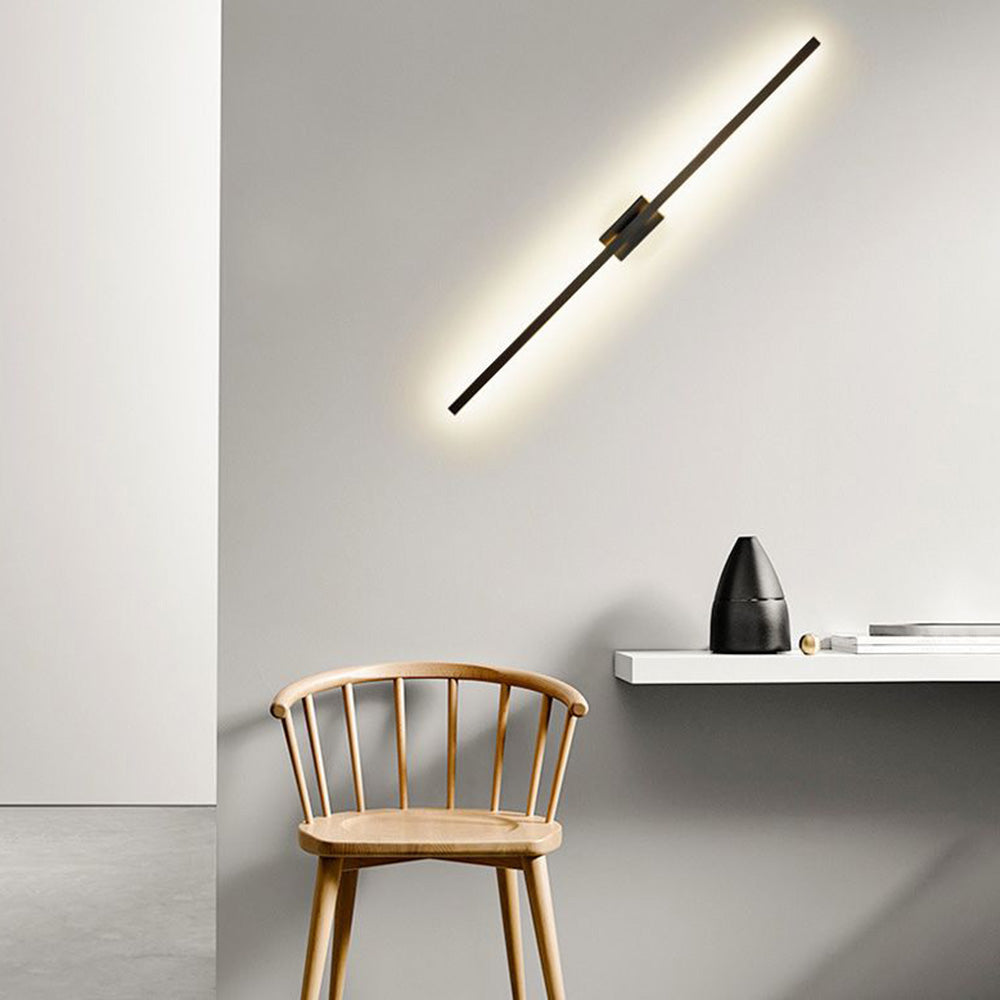 Leigh Minimalistische Wandlamp Zwart Metaal Badkamer Woonkamer
