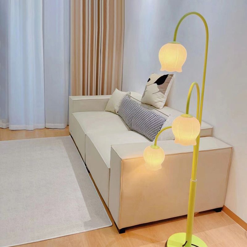 Lily Moderne Design Art Deco Vloerlamp Glazen Koepel Metalen Slaapkamer/Woonkamer