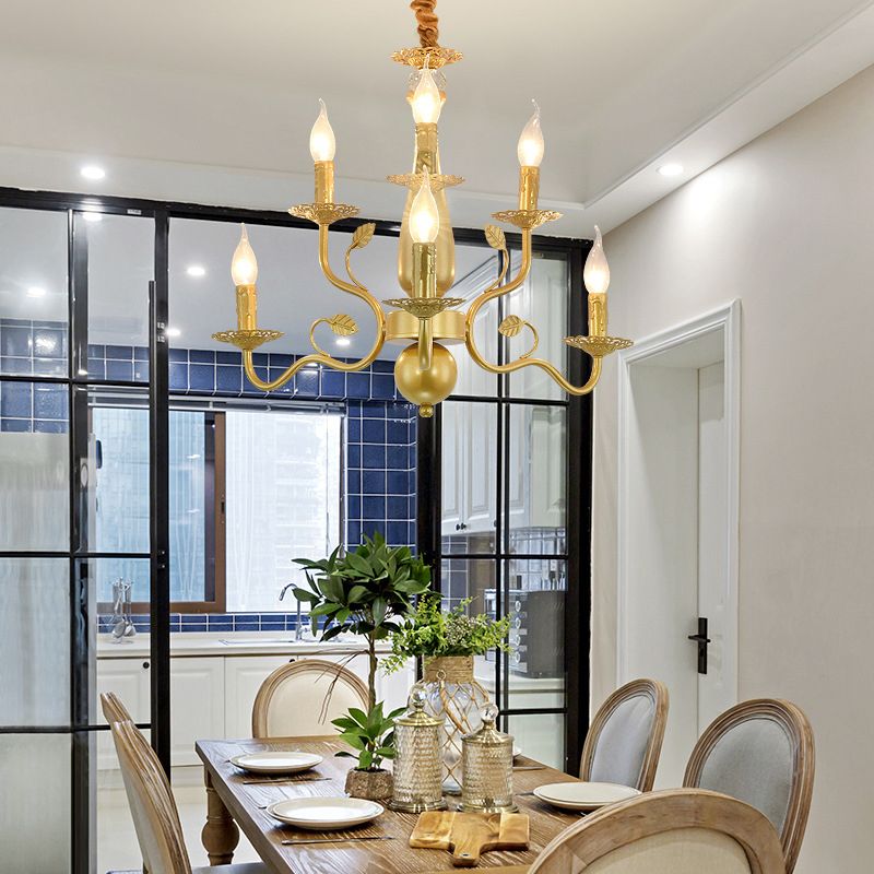 Marilyn Vintage Design LED Kroonluchter Metaal Zwart/Goud Woonkame
