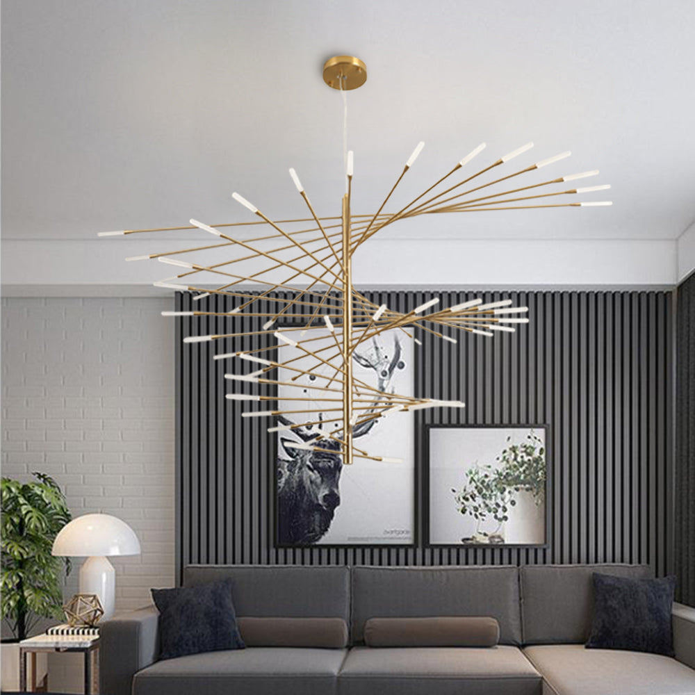 Lowry Moderne LED Kroonluchters Zwart Goud Metaal Woonkamer