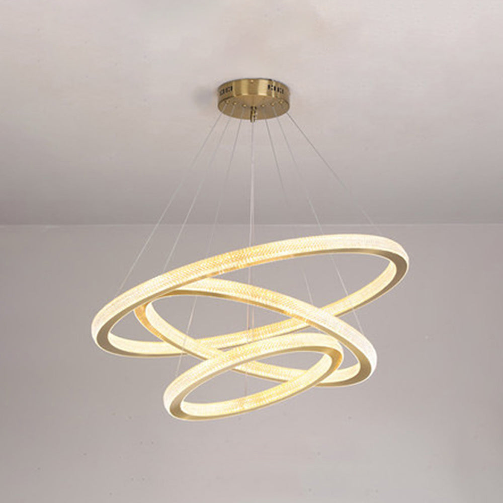 Kirsten Moderne Ronde LED Hanglamp Metaal/Acryl Goud Slaap/Woon/Eetkamer