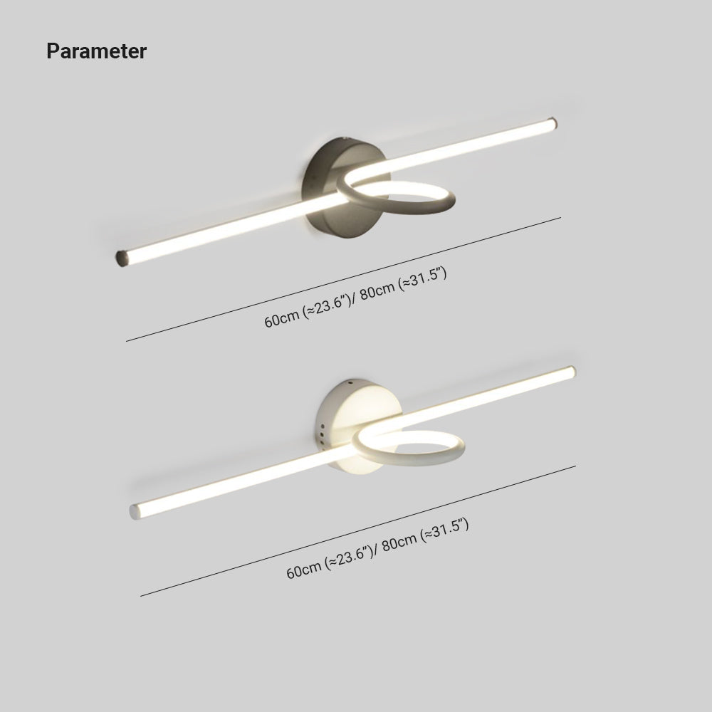 Leigh Badkamer Wandlamp Zwart Wit Metaal Silicagel Woonkamer Slaapkamer