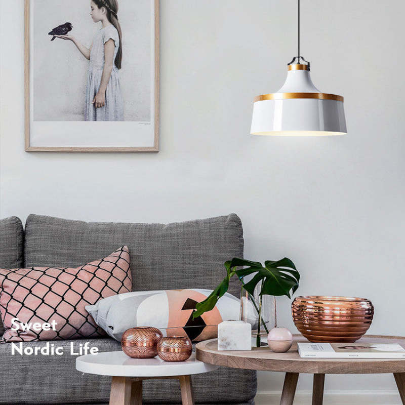 Morandi Modern Danish Hanglampen Blauw Zwart Wit Metaal Woonkamer