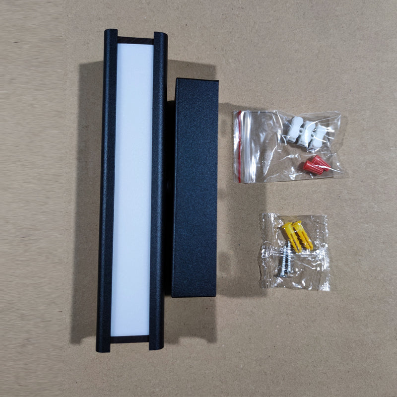 Brio Moderne Rechthoek LED Wandlampen Zwart Wit Metaal Woonkamer Slaapkamer