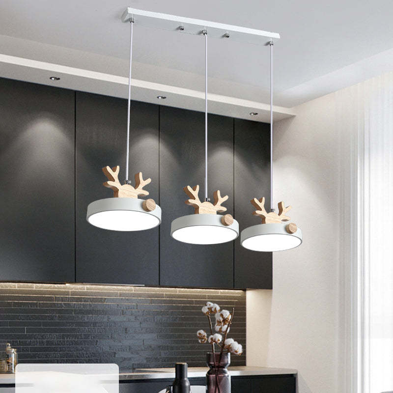 Morandi Modern Deer Antler LED Kroonluchter Hout Slaapkamer Woonkamer Eetkamer