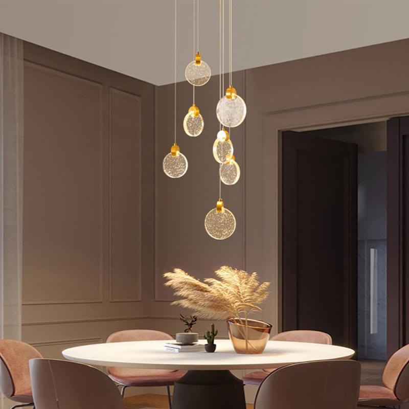 Marylin Moderne LED Hanglampen Wit/Goud Metaal/Crystal Woonkamer