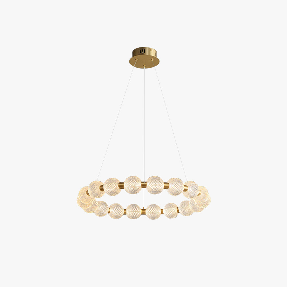 Hailie Design Ronde LED Hanglamp Metaal/Acryl Goud/Transparant Woon/Eetkamer