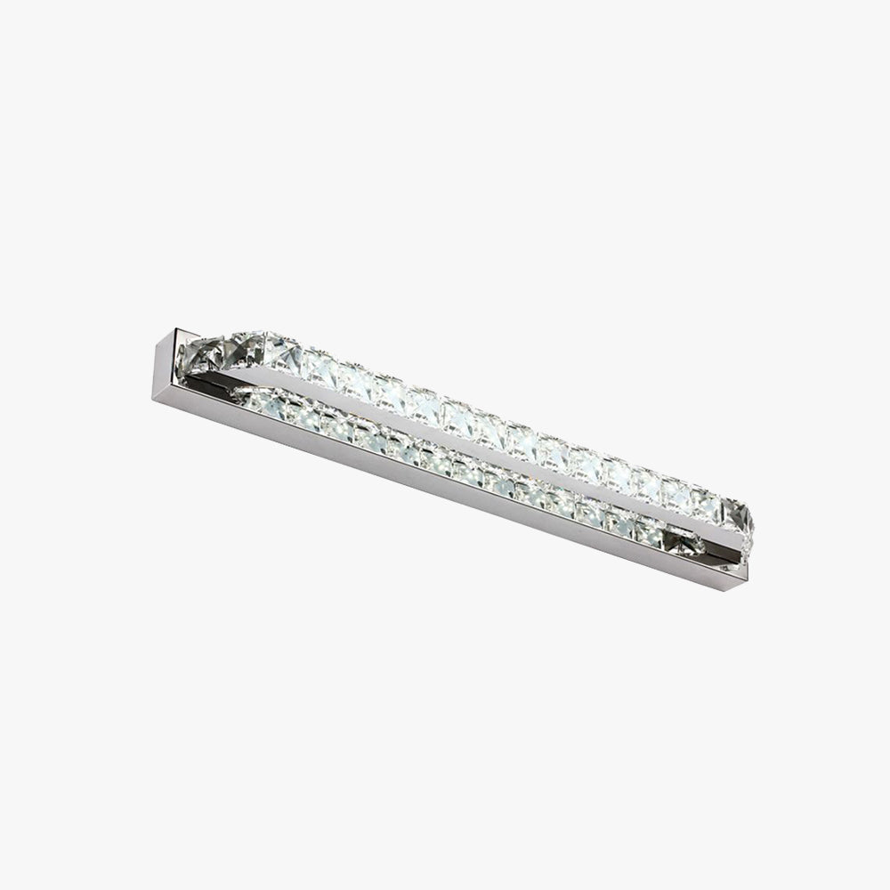 Kristy Rechthoekig LED Wandlamp Kristal Metaal Badkamer Slaapkamer