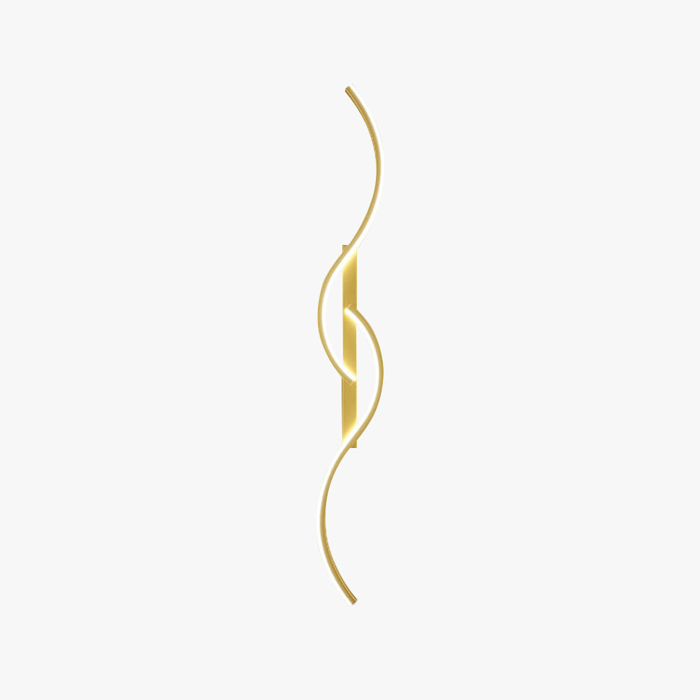 Louise Moderne Design LED Wandlamp Goud/Zwart Metaal Woonkamer