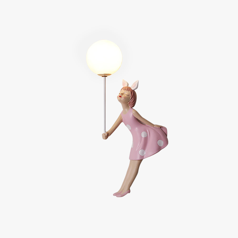 Minori Design Meisje LED Wandlamp Hars Roze Slaap/Kinder/Woon/Eetkamer