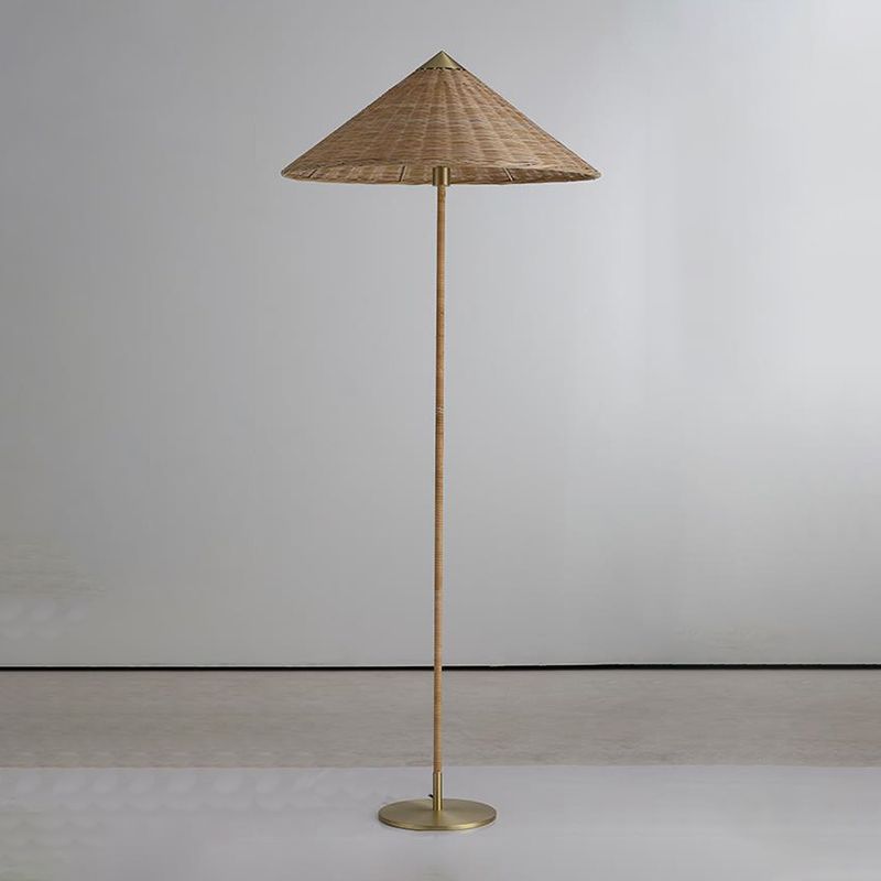 Muto Moderne Design LED Metalen Rotan Vloerlamp Metaal/Stof Slaapkamer