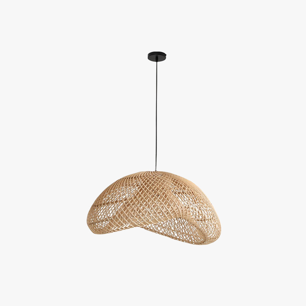 Muto Design LED Hanglamp Metaal/Rattan Hout Slaap/Woon/Eetkamer