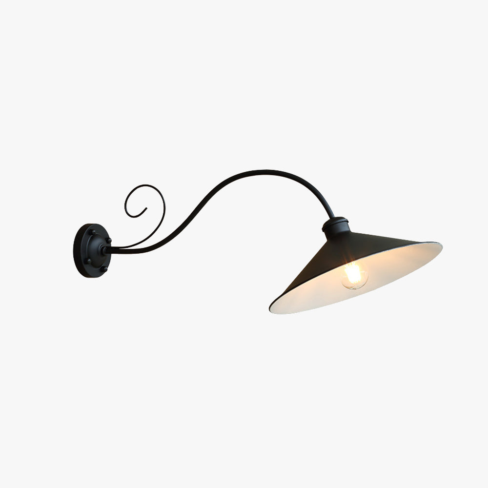 Valerio Vintage Metalen Buiten Design Wandlamp Zwart/Antiek Zilver