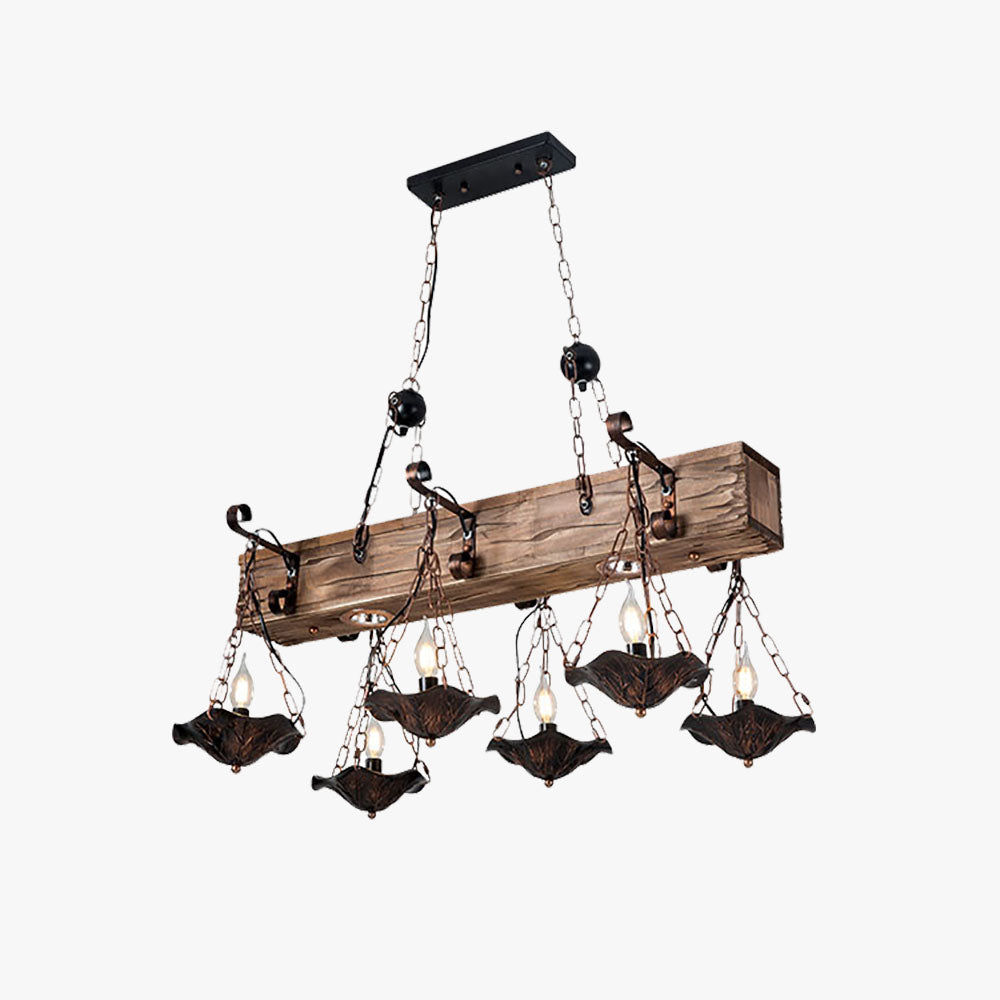 Brio Industrial Metal/Wood Pendant Light, Bronze