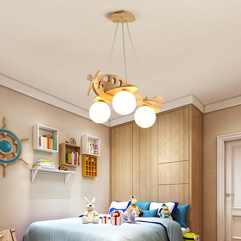 Minori Kleine LED Hanglampen Metaal Hout Slaapkamer Woonkamer