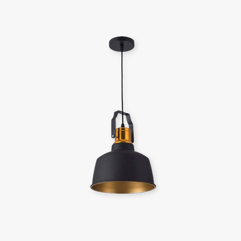 Alaric Industriele LED Hanglamp Zwart Goud Metaal Eetkamer Slaapkamer