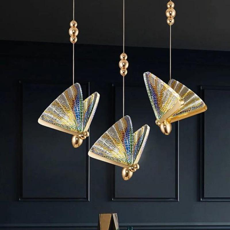 Kady Art Deco Vlinder Hanglampen Goud Metaal Slaapkamer Woonkamer