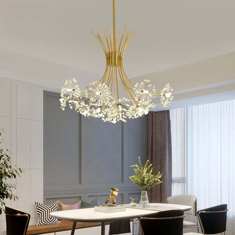 Lily Moderne Luxe LED Kroonluchters Zwart/Goud Woonkamer Eetkamer