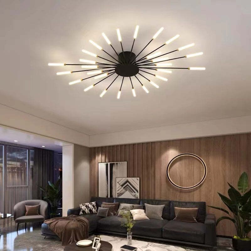 Lowry Grote LED Plafondlampen Wit Metaal Woonkamer Slaapkamer Hotel